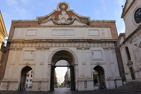 Porta del Popolo en Roma Porta del Popolo en Roma